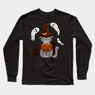 Halloween cat Long Sleeve T-Shirt